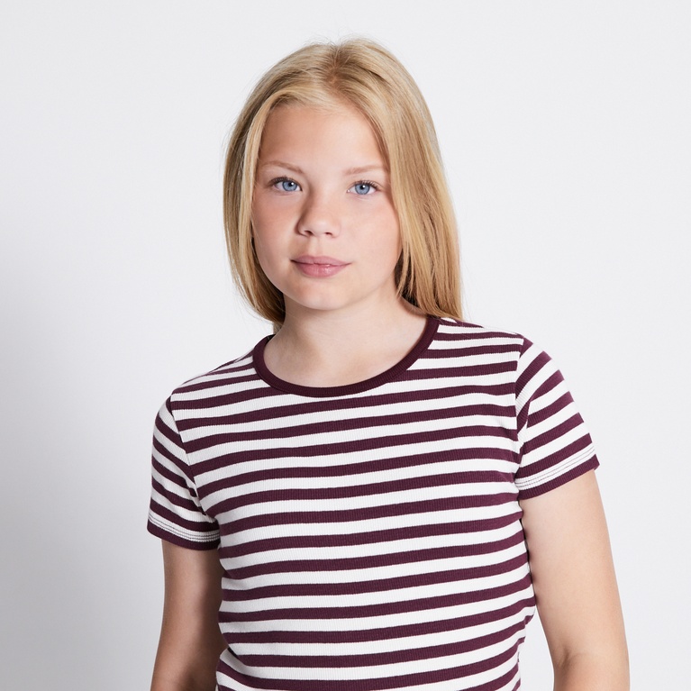 Ribbed tee "Ronja stripe"